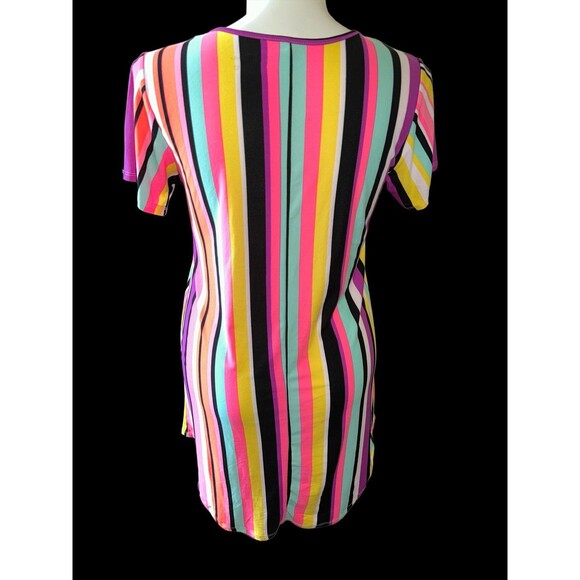 Ladies Colorful Stripes Cotton Summer Dress XL - Picture 2 of 2